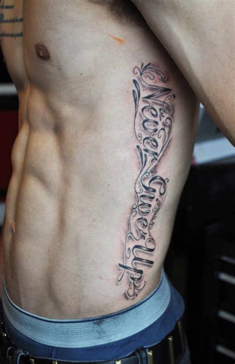 back rib tattoo|small rib tattoos for guys.